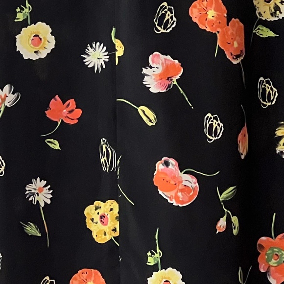 Floral Print A-Line Skirt with Side Zip - Picture 3 of 3